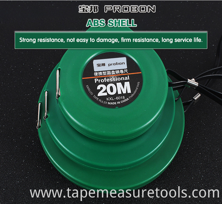 Good quality Tape measure, round steel rulers,5/10/15/20/30 Meter, round disc ruler